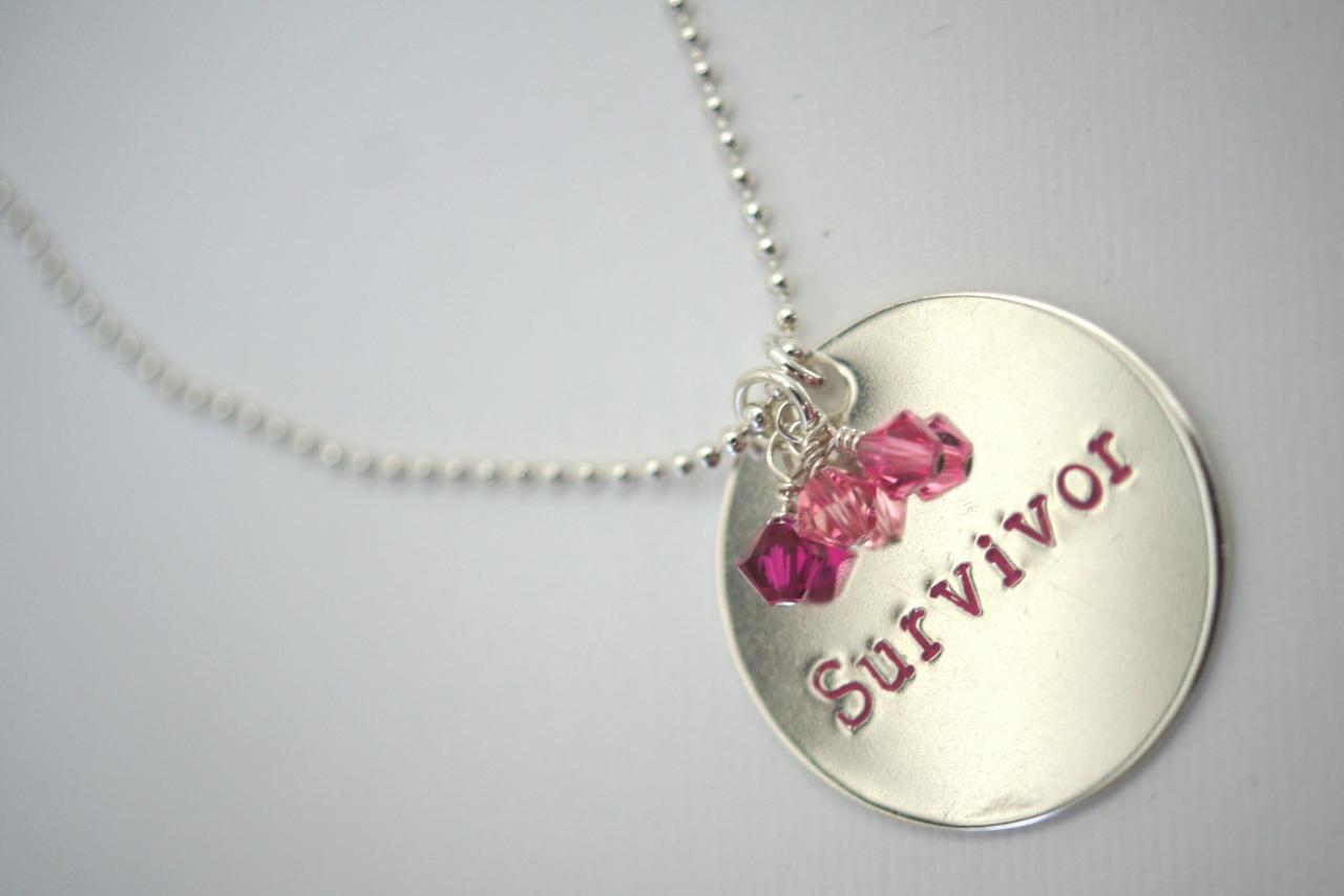 Survivor - Breast Cancer - Sterling Silver Necklace